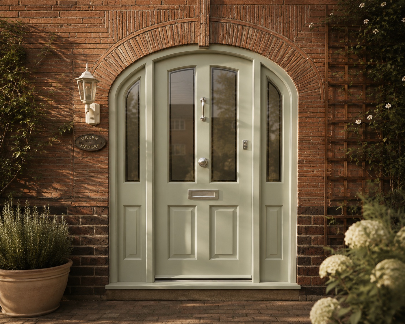 Arched Accoya entrance door