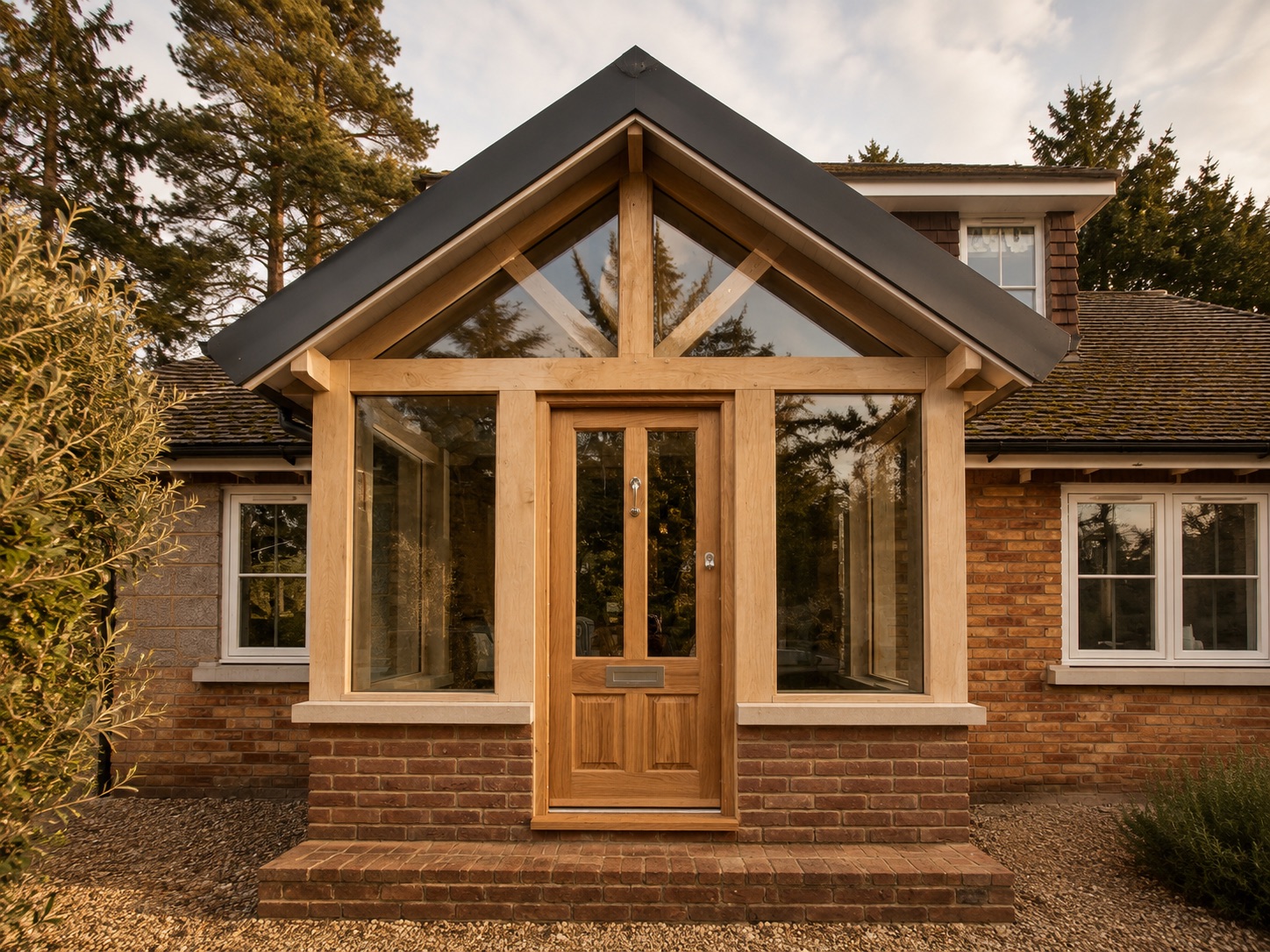 Green oak porch